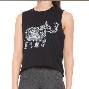 🌀NWT! Grayson Threads cropped tank with elephant